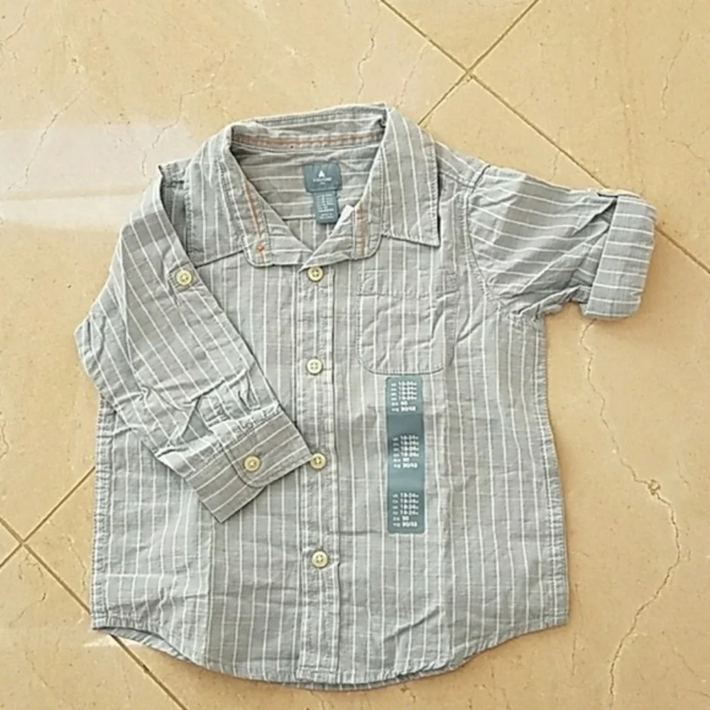 Baby Gap Boys Striped Long Sleeve Dress Shirt!
